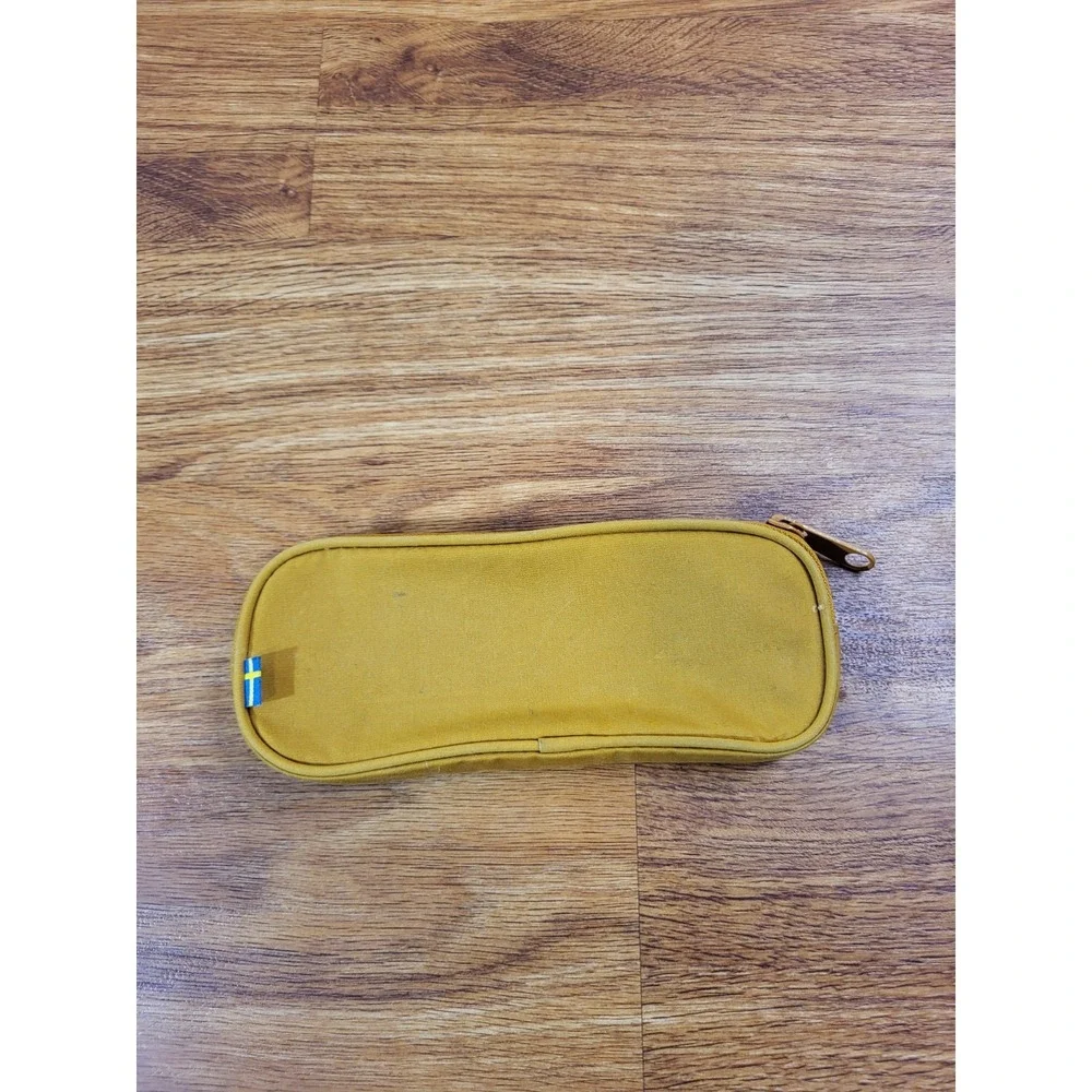Fjallraven Kanken Gold Yellow Pen Case Pencil Pouch Zipper Canvas Poly Blend